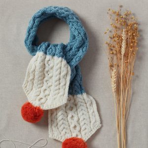 Kids Aran Tricolour Scarf