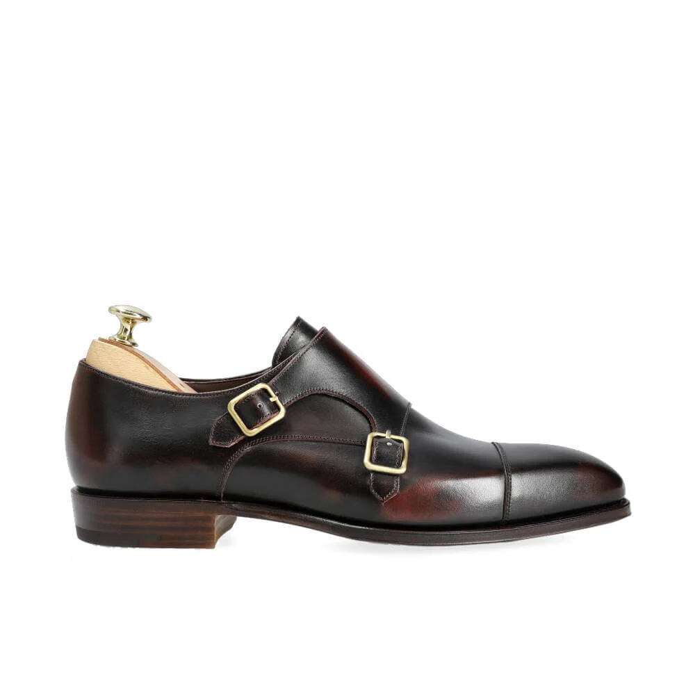 Oliver Burgundy Black Patina Monkstrap - Image 3